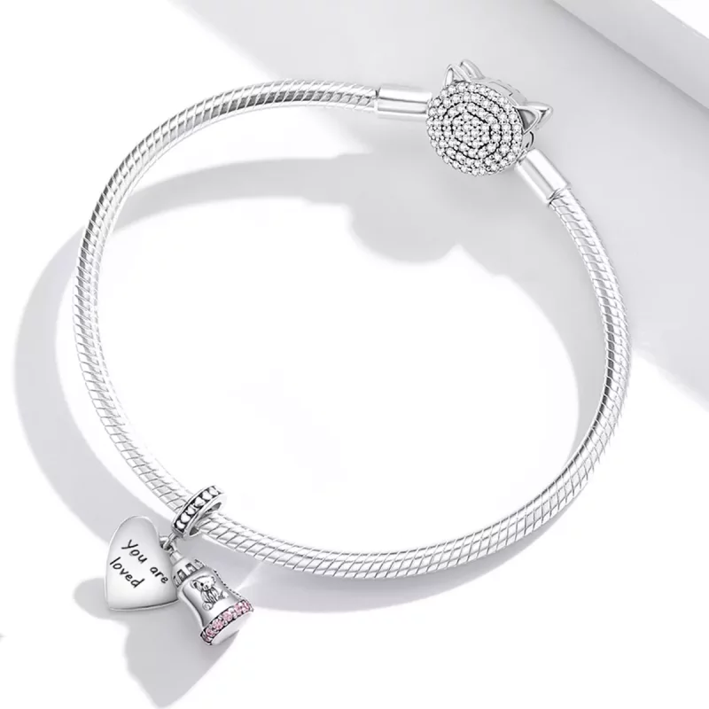 (afbeelding voor) Pandora Style Baby Beer Fles Hangende Bedel - BSC491 - Bekijken 3