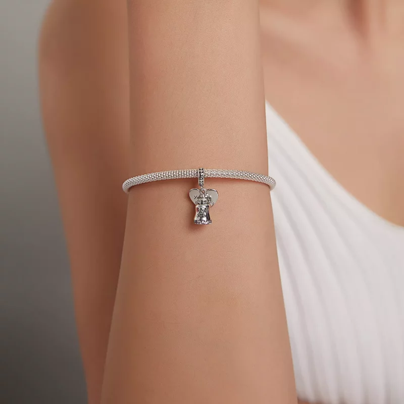 (afbeelding voor) Pandora Style Baby Beer Fles Hangende Bedel - BSC491 - Bekijken 5