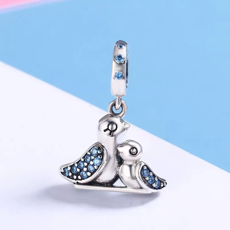 (afbeelding voor) Pandora Style Babyvogel Met Moeder Hangende Bedel - SCC426 - Bekijken 3