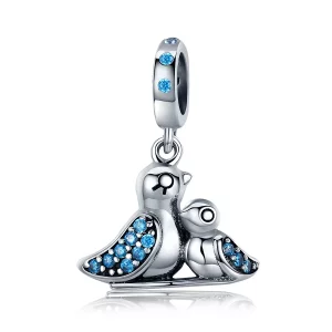 Pandora Style Babyvogel Met Moeder Hangende Bedel - SCC426 (afbeelding voor) Pandora Style Babyvogel Met Moeder Hangende Bedel - SCC426