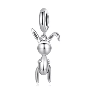 Pandora Style Ballon Bunny Hangende Bedel - BSC692 (afbeelding voor) Pandora Style Ballon Bunny Hangende Bedel - BSC692