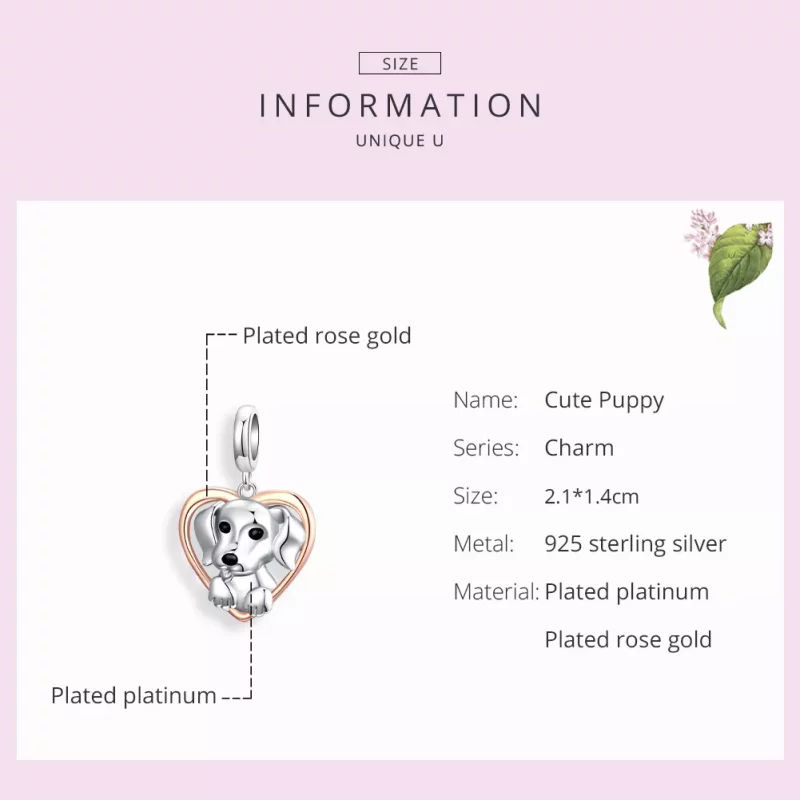 (afbeelding voor) Pandora Style Bicolor Labrador Puppy Hangende Bedel - SCC1611 - Bekijken 7