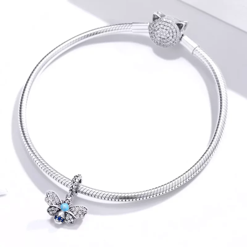 (afbeelding voor) Pandora Style blauwe bij Hangende Bedel - SCC1480 - Bekijken 3