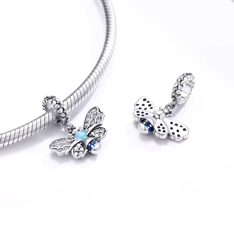 (afbeelding voor) Pandora Style blauwe bij Hangende Bedel - SCC1480 - Bekijken 4