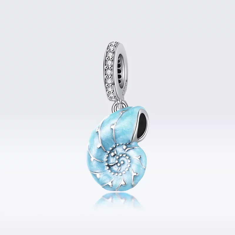 (afbeelding voor) Pandora Style Blauwe schelp Hangende Bedel - SCC1560 - Bekijken 5