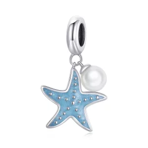 (afbeelding voor) Pandora Style Blauwe zeester Hangende Bedel - SCC1807
