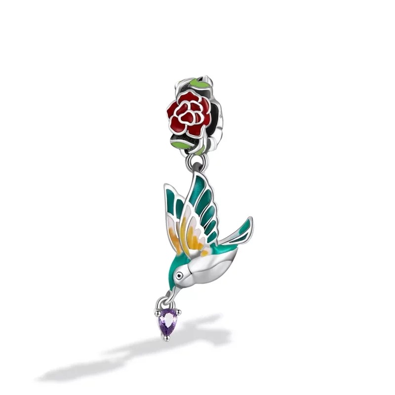 (afbeelding voor) Pandora Style Bloemen en Vogels Hangende Bedel - SCC2195 - Bekijken 2