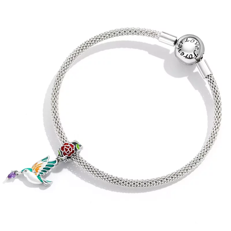 (afbeelding voor) Pandora Style Bloemen en Vogels Hangende Bedel - SCC2195 - Bekijken 4