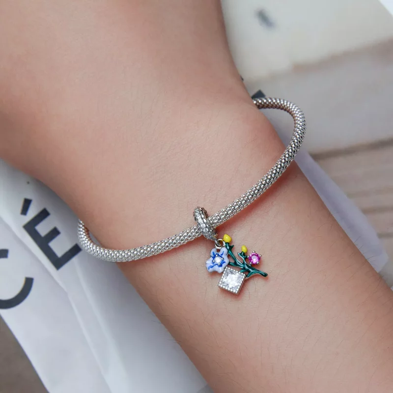(afbeelding voor) Pandora Style Bloemen Hangende Bedel - BSC645 - Bekijken 5