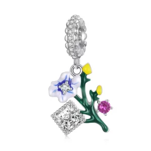 (afbeelding voor) Pandora Style Bloemen Hangende Bedel - BSC645