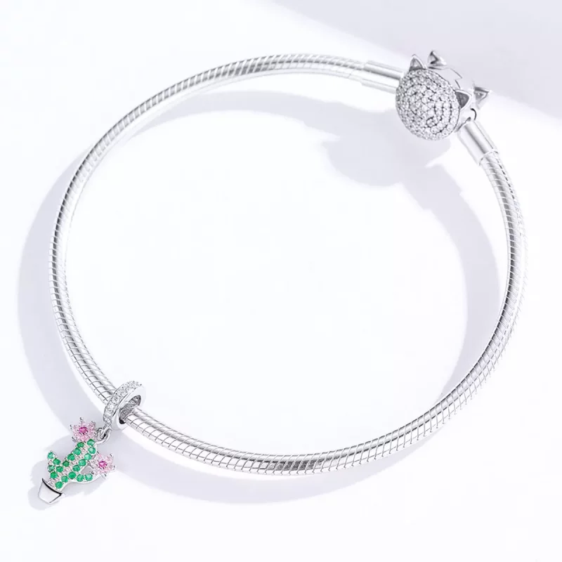 (afbeelding voor) Pandora Style Cactus Hangende Bedel - BSC121 - Bekijken 3