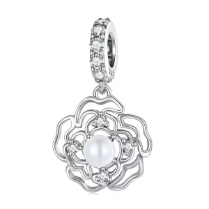 Pandora Style Camelia Hangende Bedel - BSC676 (afbeelding voor) Pandora Style Camelia Hangende Bedel - BSC676