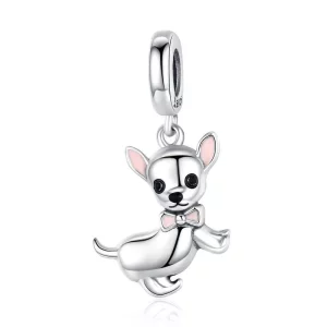 (afbeelding voor) Pandora Style Chihuahua Hangende Bedel - SCC1317