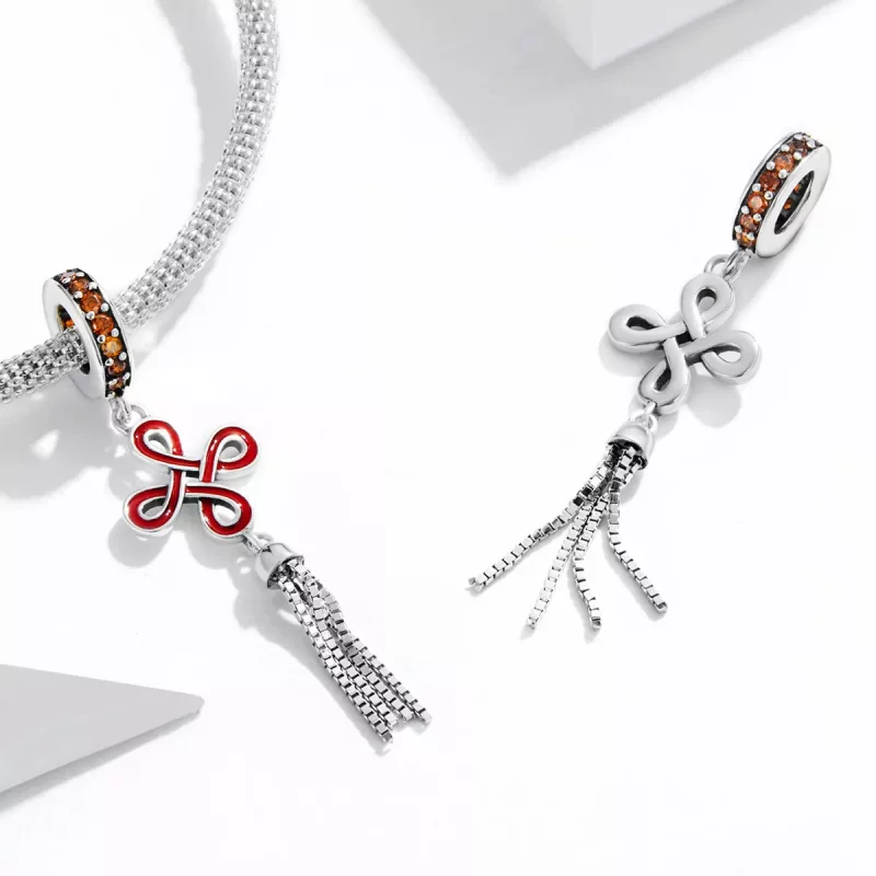 (afbeelding voor) Pandora Style Chinese Knoop Hangende Bedel - SCC2069 - Bekijken 4