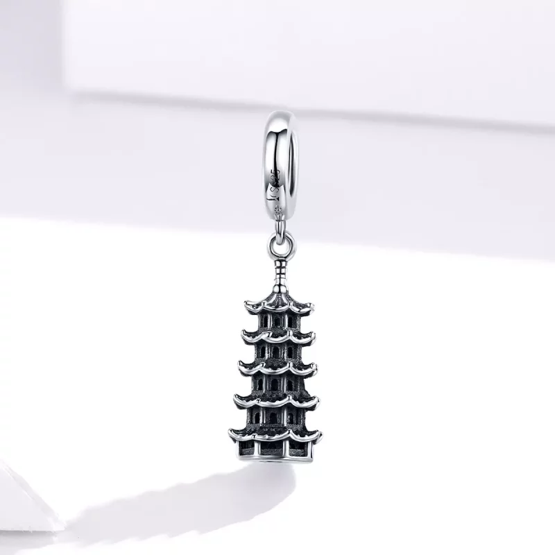 (afbeelding voor) Pandora Style Chinese Toren Hangende Bedel - SCC1544 - Bekijken 4