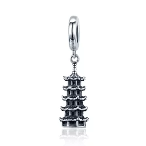 Pandora Style Chinese Toren Hangende Bedel - SCC1544 (afbeelding voor) Pandora Style Chinese Toren Hangende Bedel - SCC1544