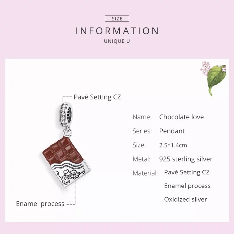 (afbeelding voor) Pandora Style Chocolade liefde Hangende Bedel - SCC1782 - Bekijken 7