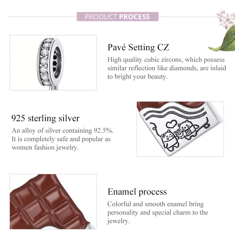 (afbeelding voor) Pandora Style Chocolade liefde Hangende Bedel - SCC1782 - Bekijken 8