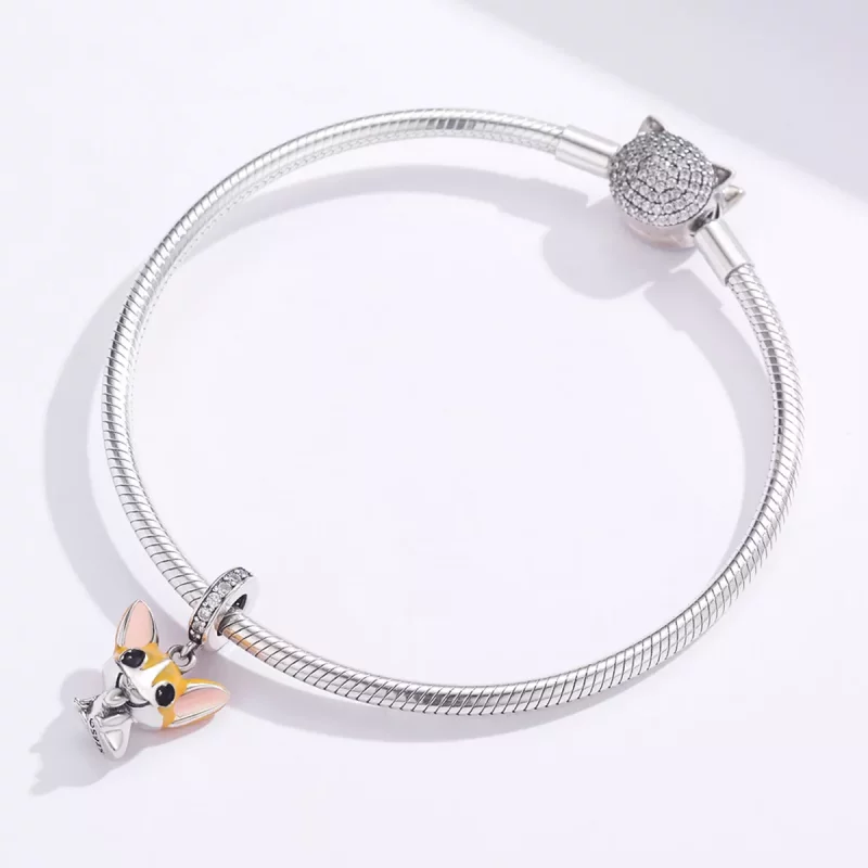 (afbeelding voor) Pandora Style Corgi Hangende Bedel - BSC078 - Bekijken 3