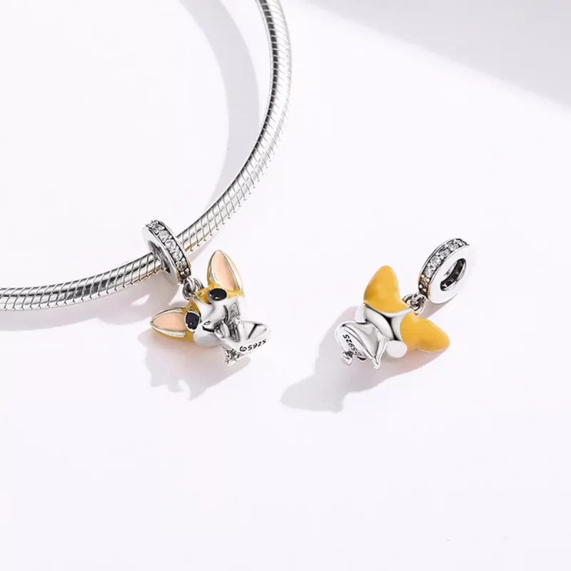 (afbeelding voor) Pandora Style Corgi Hangende Bedel - BSC078 - Bekijken 4