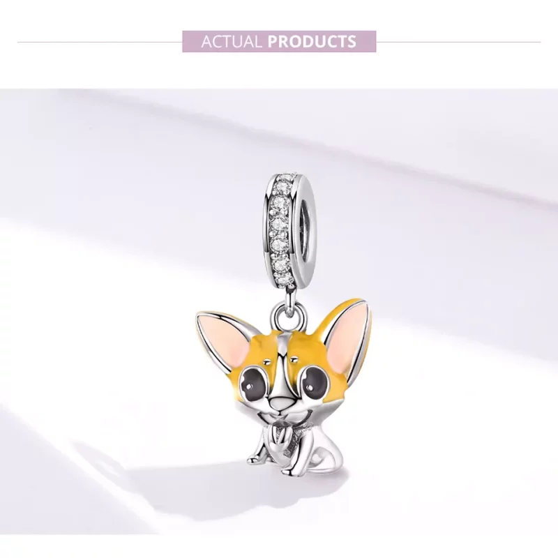 (afbeelding voor) Pandora Style Corgi Hangende Bedel - BSC078 - Bekijken 7