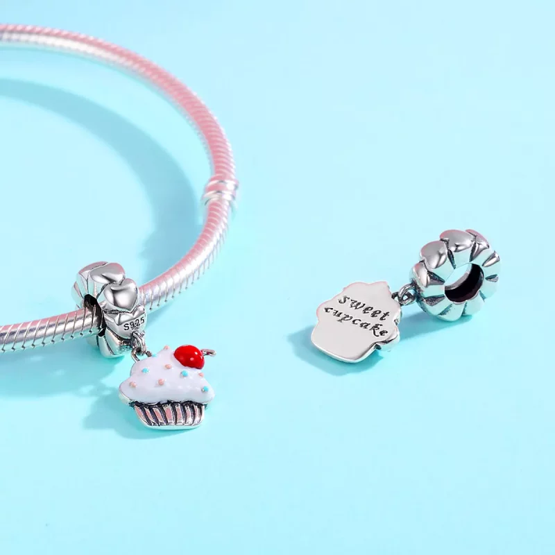 (afbeelding voor) Pandora Style Cupcakes Hangende Bedel - SCC350 - Bekijken 5