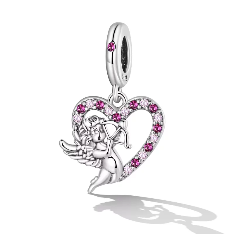 (afbeelding voor) Pandora Style Cupido Hart Hangende Bedel - SCC2324 - Bekijken 2