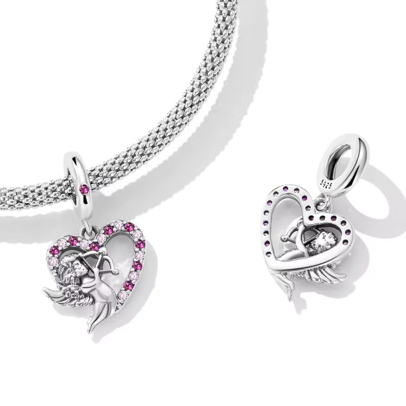 (afbeelding voor) Pandora Style Cupido Hart Hangende Bedel - SCC2324 - Bekijken 4