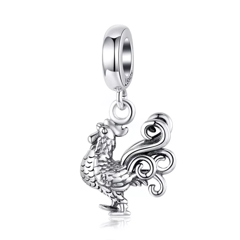 (afbeelding voor) Pandora Style Dappere Haan Hangende Bedel - SCC1337