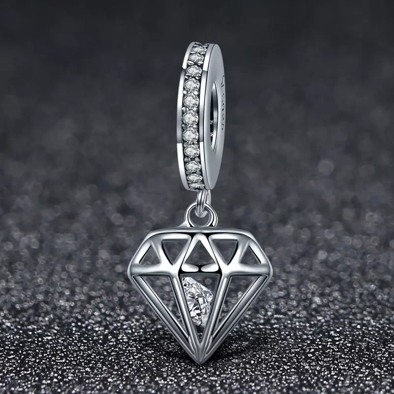 (afbeelding voor) Pandora Style Diamant Hangende Bedel - SCC186 - Bekijken 3