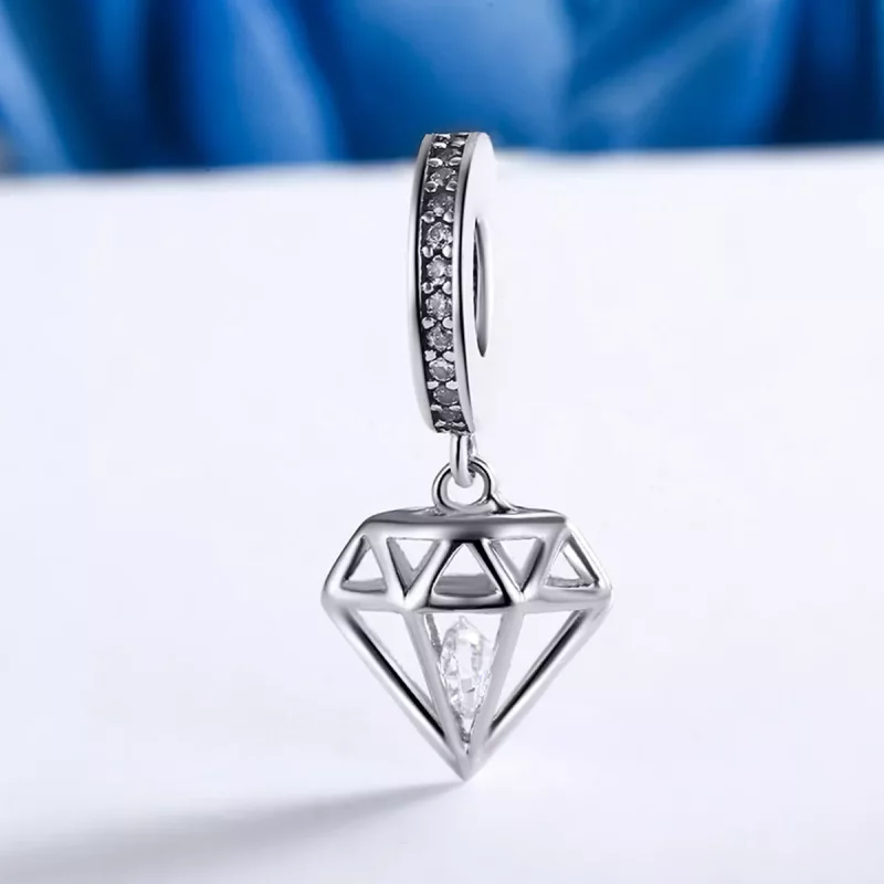 (afbeelding voor) Pandora Style Diamant Hangende Bedel - SCC186 - Bekijken 4