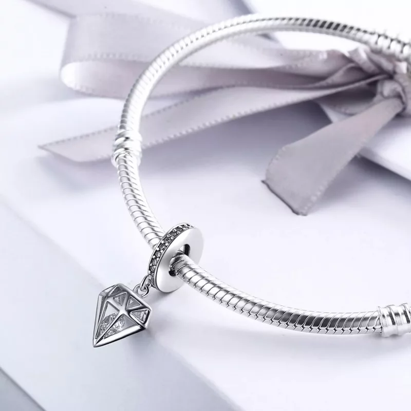 (afbeelding voor) Pandora Style Diamant Hangende Bedel - SCC186 - Bekijken 5