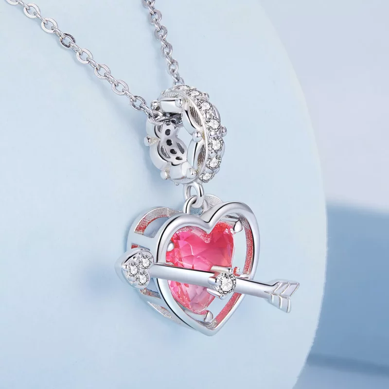 (afbeelding voor) Pandora Style Doordringend Hart Hangende Bedel - BSC680 - Bekijken 2