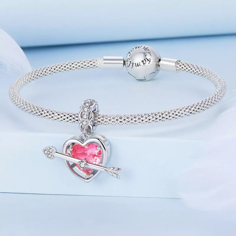 (afbeelding voor) Pandora Style Doordringend Hart Hangende Bedel - BSC680 - Bekijken 3