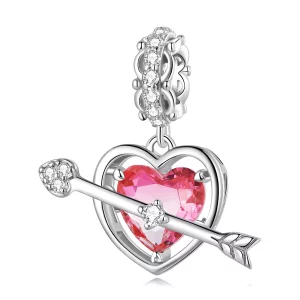 Pandora Style Doordringend Hart Hangende Bedel - BSC680 (afbeelding voor) Pandora Style Doordringend Hart Hangende Bedel - BSC680
