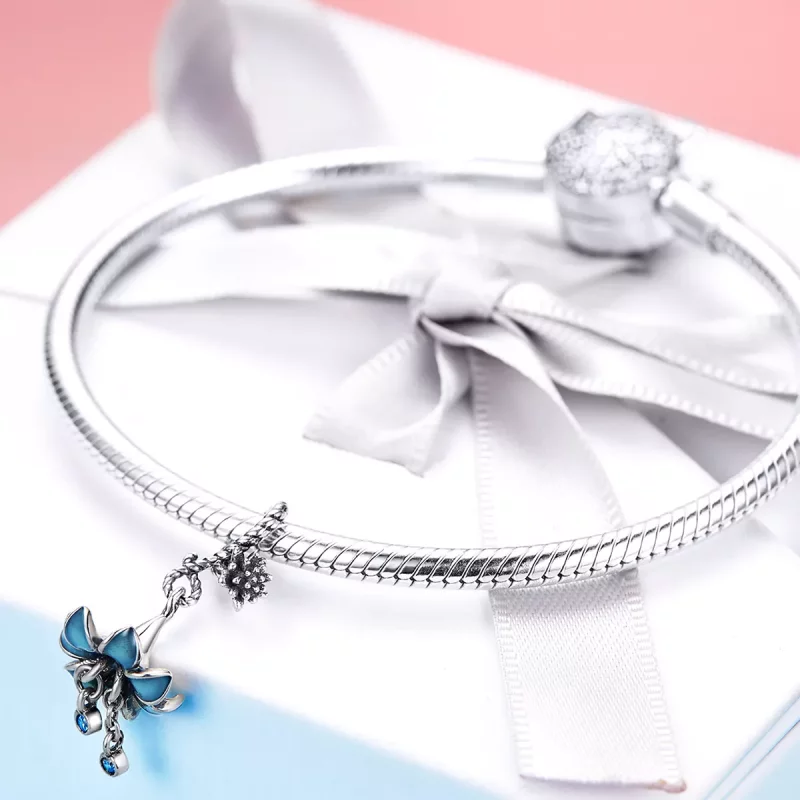 (afbeelding voor) Pandora Style Droom Orchidee Hangende Bedel - BSC034 - Bekijken 4