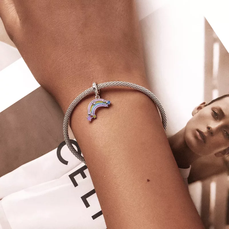 (afbeelding voor) Pandora Style Droom Regenboog Hangende Bedel - SCC2074 - Bekijken 5
