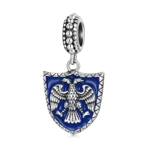 Pandora Style Dubbelkoppig Eagle Shield Hangende Bedel - SCC2184 (afbeelding voor) Pandora Style Dubbelkoppig Eagle Shield Hangende Bedel - SCC2184