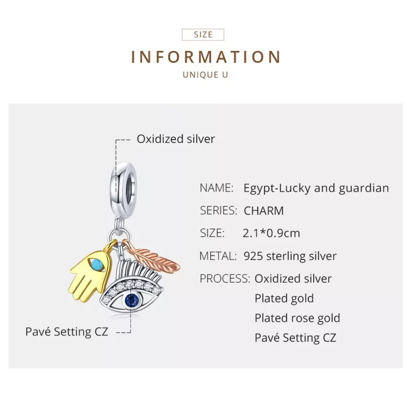 (afbeelding voor) Pandora Style Egypte - Lucky Guardian Hangende Bedel - SCC1860 - Bekijken 6