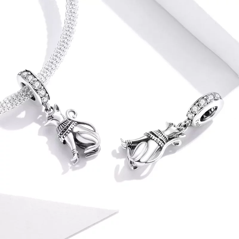 (afbeelding voor) Pandora Style Egyptische kat Hangende Bedel - SCC1505 - Bekijken 4