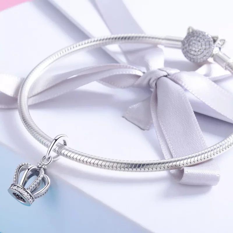 (afbeelding voor) Pandora Style Elegante kroon Hangende Bedel - SCC781 - Bekijken 3