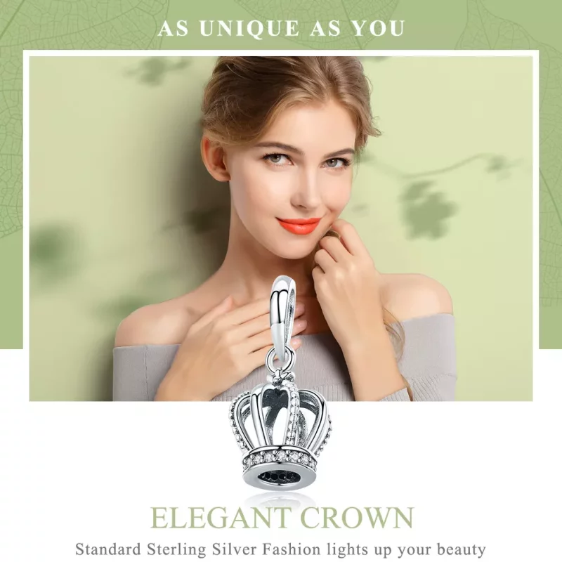 (afbeelding voor) Pandora Style Elegante kroon Hangende Bedel - SCC781 - Bekijken 6