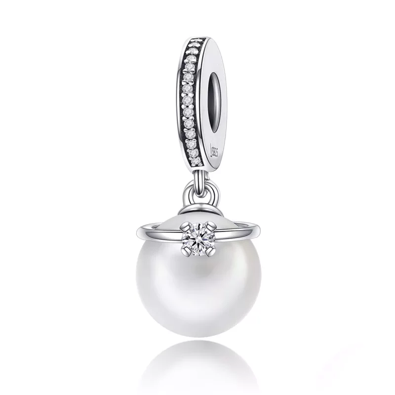 (afbeelding voor) Pandora Style Elegante Parels Hangende Bedel - SCC137 - Bekijken 2