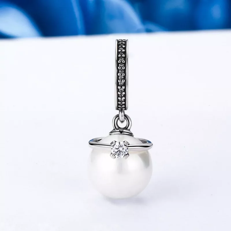 (afbeelding voor) Pandora Style Elegante Parels Hangende Bedel - SCC137 - Bekijken 3
