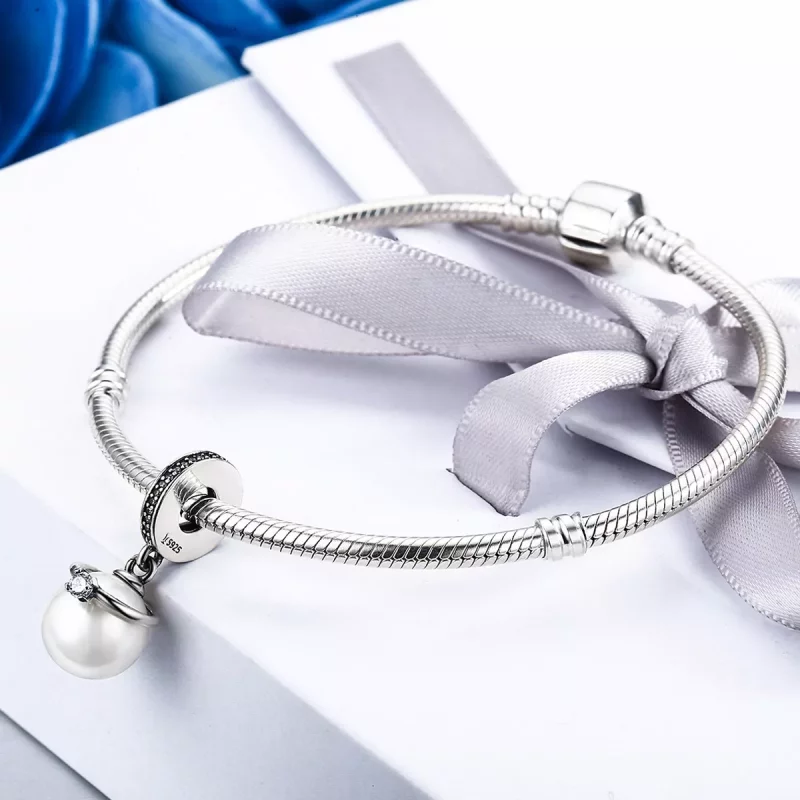 (afbeelding voor) Pandora Style Elegante Parels Hangende Bedel - SCC137 - Bekijken 5