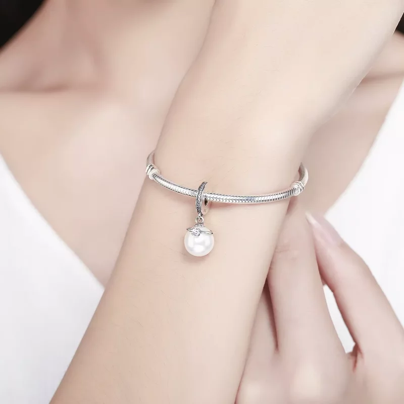(afbeelding voor) Pandora Style Elegante Parels Hangende Bedel - SCC137 - Bekijken 7