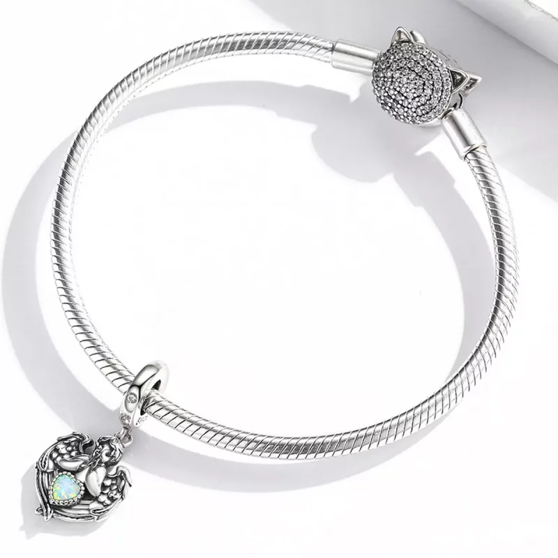 (afbeelding voor) Pandora Style Engel Bid Liefde Hangende Bedel - BSC568 - Bekijken 3