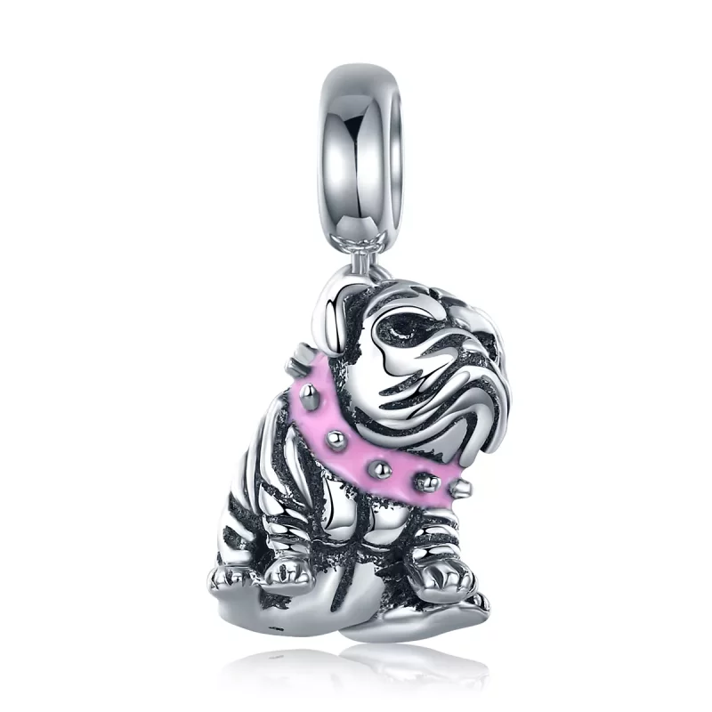 (afbeelding voor) Pandora Style Engelse Bulldogs Hangende Bedel - SCC552