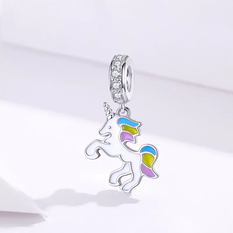 (afbeelding voor) Pandora Style Fantasie Eenhoorn Hangende Bedel - BSC075 - Bekijken 2