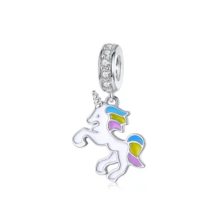 (afbeelding voor) Pandora Style Fantasie Eenhoorn Hangende Bedel - BSC075